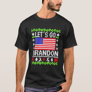 Let's Go Brandon Camouflage US-Flag Christmas T-Shirt