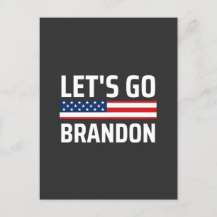 lets go brandon chant joe biden, funny lets go bra postcard