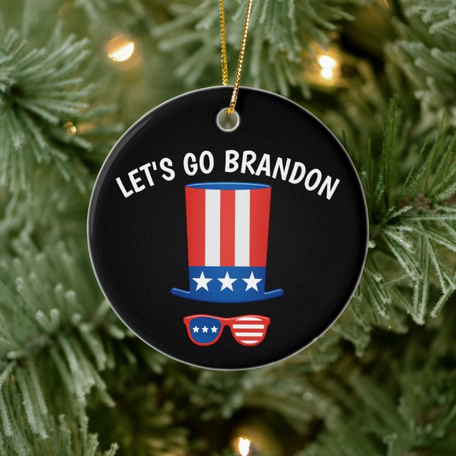 LET'S GO BRANDON! CHRISTMAS PATRIOTIC ORNAMENT (Tree)