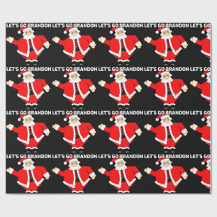 LET'S GO BRANDON CHRISTMAS  SANTA Wrapping Paper