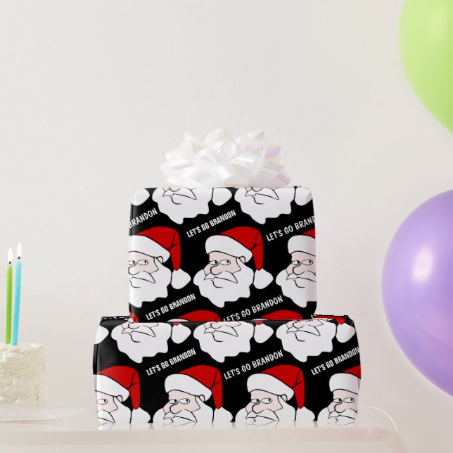 LET'S GO BRANDON CHRISTMAS SANTA Wrapping Paper (Party Gifts)