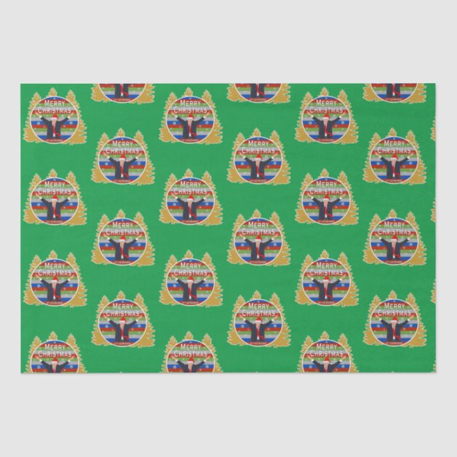 Let's Go Brandon Christmas Trump Snowflake Holiday Tissue Paper (Front)