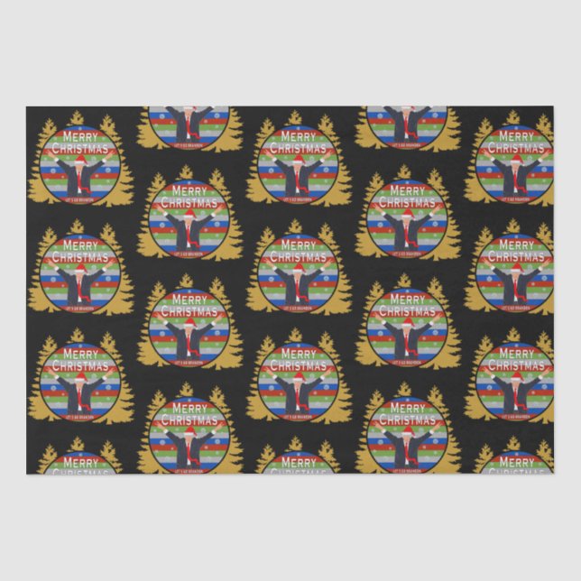 Let's Go Brandon Christmas Trump Snowflake Holiday Tissue Paper (Front)