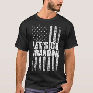Let's Go Brandon Conservative Anti Liberal US Flag T-Shirt