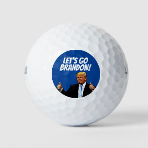 LET'S GO BRANDON DONALD TRUMP GOLF BALLS