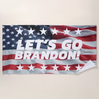 LET'S GO BRANDON! [Font 5] Beach Towel