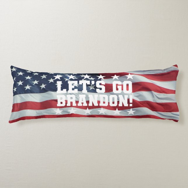 LET'S GO BRANDON! [Font 6] Body Pillow (Front)