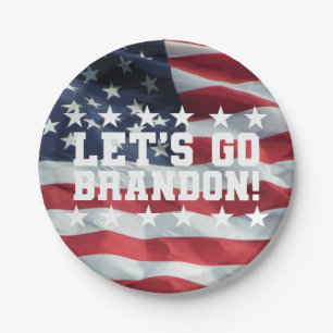 LET'S GO BRANDON! [Font 6] Paper Plates
