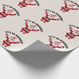 LET'S GO BRANDON! FUNNY CHRISTMAS SANTA  WRAPPING  PAPER