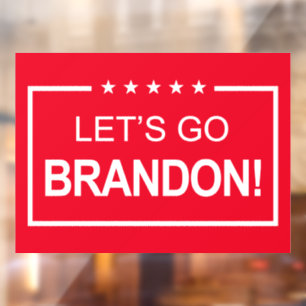 Lets Go Brandon Funny Christmas Window Cling