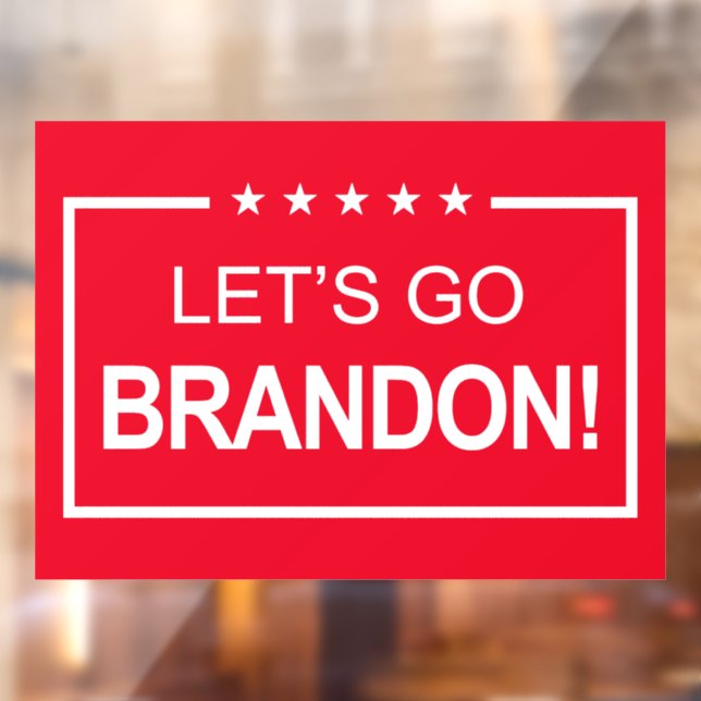 Lets Go Brandon Funny Christmas Window Cling (Sheet 2)