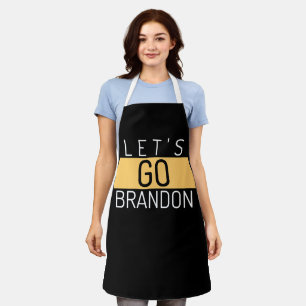 LETS GO BRANDON FUNNY MOM DAD KITCHEN APRON
