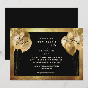 Let's Go Brandon Funny New Year's Party Invitation