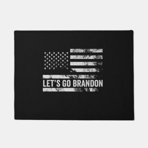 Let's go Brandon Funny Patriotic American Flag Doormat