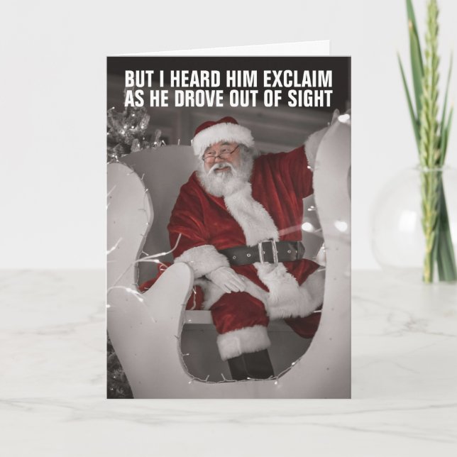 LET'S GO BRANDON FUNNY SANTA CLAUS CHRISTMAS cards (Front)