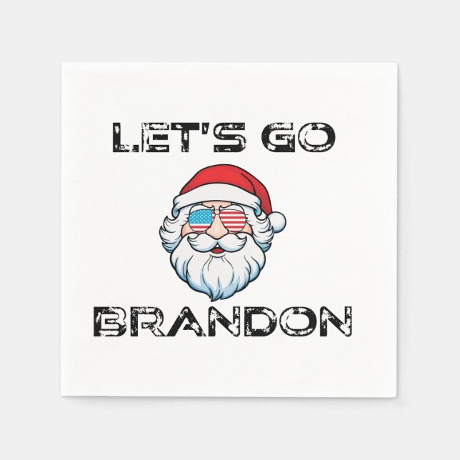 Let's Go Brandon Joe Biden Chant Chant Christmas Napkin (Front)