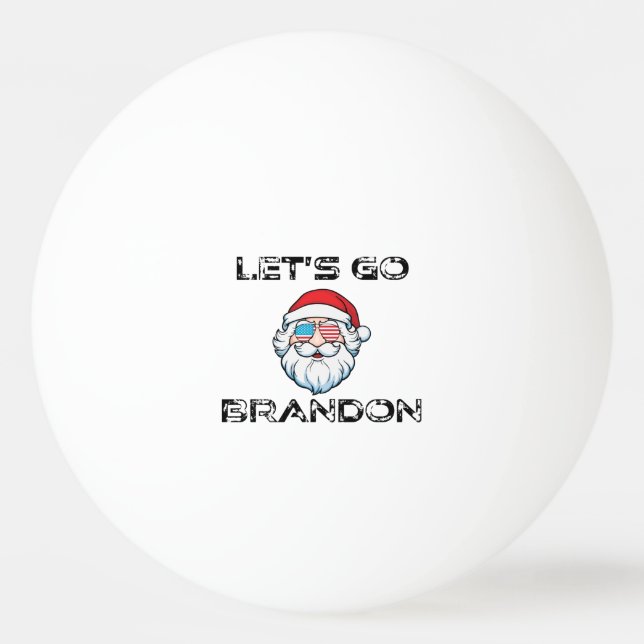 Let's Go Brandon Joe Biden Funny Santa Ping Pong Ball (Front)