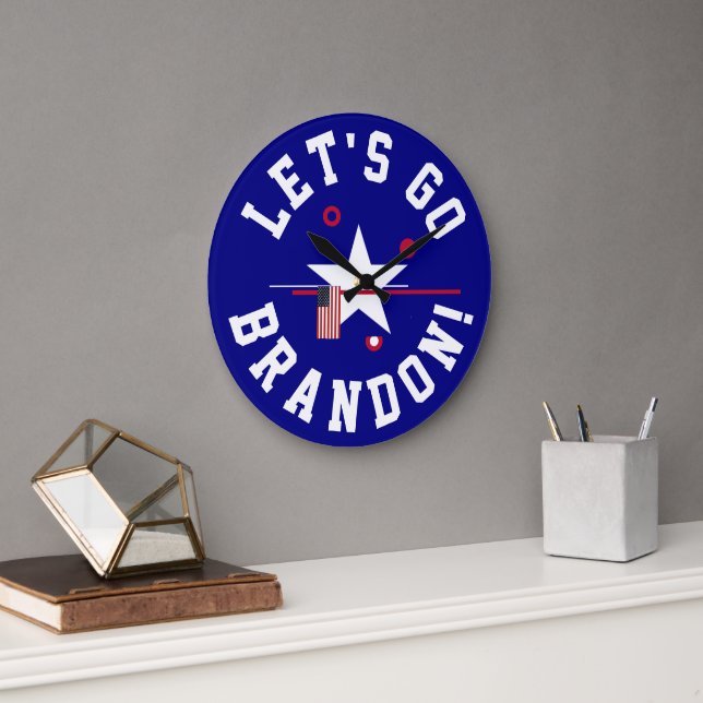 Lets go Brandon    Large Clock (Office)