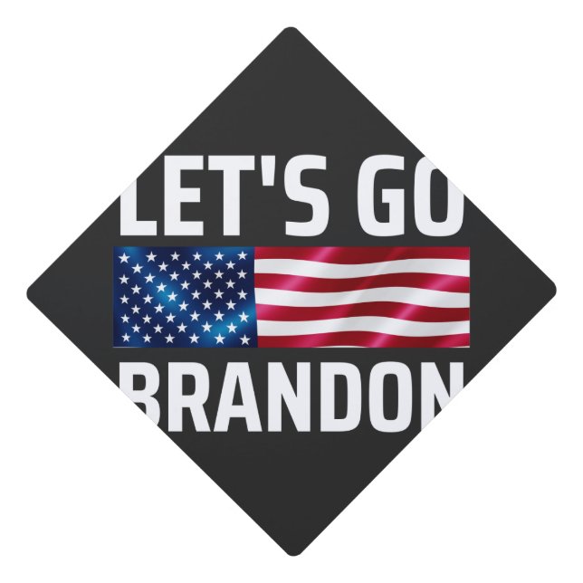 lets go brandon lets go brandon graduation cap topper (Front)