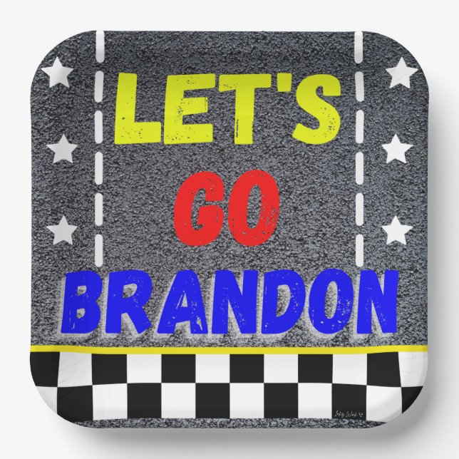 Let's Go Brandon Paper Plate (Front)