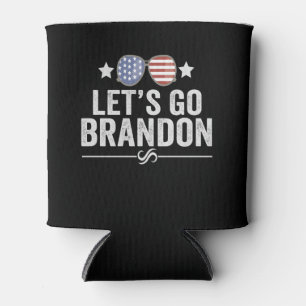 Let's go Brandon Patriotic American Sunglasses Can Cooler
