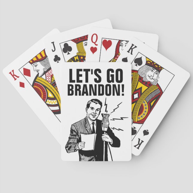 LET'S GO BRANDON RETRO ANNOUNCER PLAYING CARDS (Back)