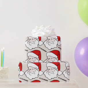 LET'S GO BRANDON SANTA CLAUS WRAPPING PAPER