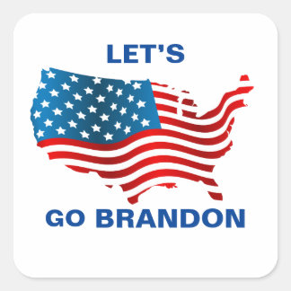 Lets Go Brandon Square Sticker