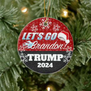 Lets Go Brandon Trump 2024 Ornament