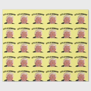 LET'S GO BRANDON! TRUMP  BIRTHDAY WRAPPING PAPER