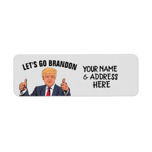 LET'S GO BRANDON TRUMP RETURN ADDRESS LABELS