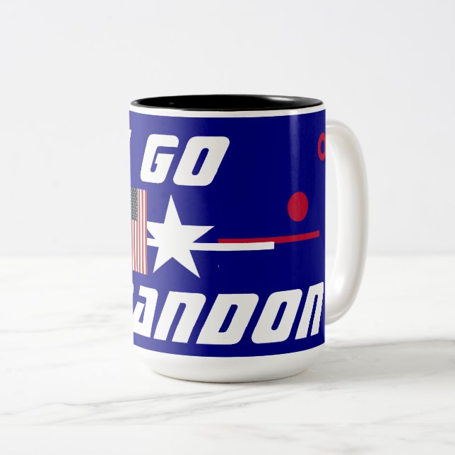 Let's Go Brandon   Two-Tone Coffee Mug (Front Right)