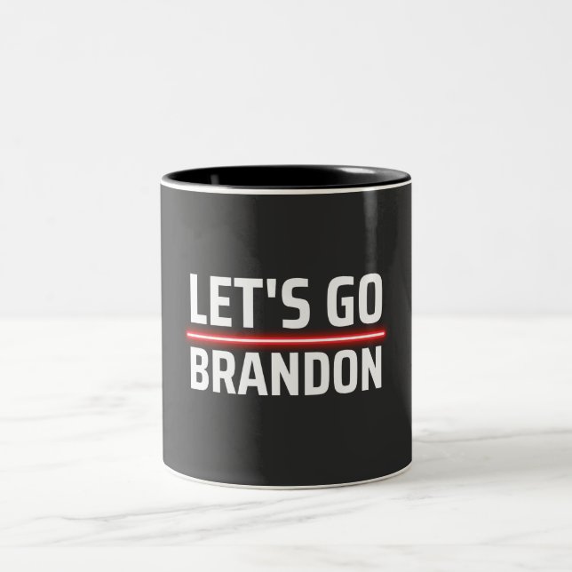 let's go brandon Two-Tone coffee mug (Center)