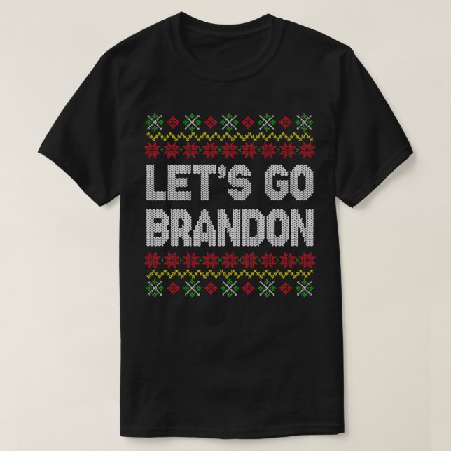 Lets Go Brandon Ugly Christmas Sweater Pattern (Design Front)