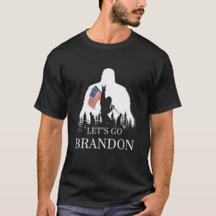 Let's Go Brandon US Flag Bigfoot T-Shirt