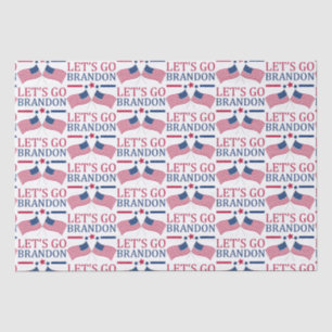 Let's Go Brandon USA Flags Tissue Paper