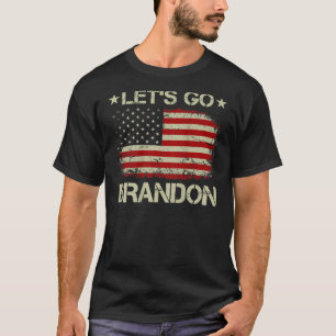 Let's Go Brandon Vintage American Flag Patriotic O T-Shirt