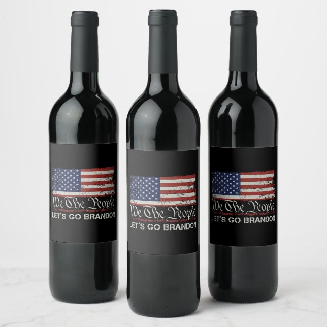 Let's Go Brandon Wine Label (Bottles)