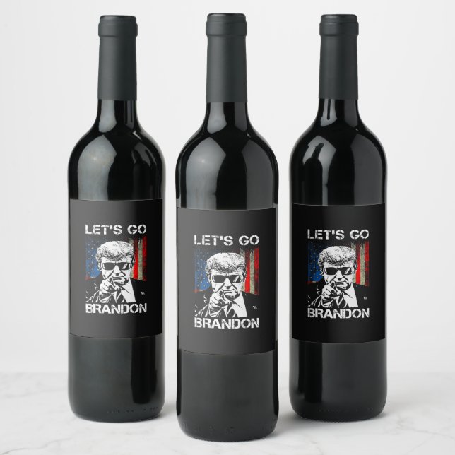 Let's Go Brandon Wine Label (Bottles)