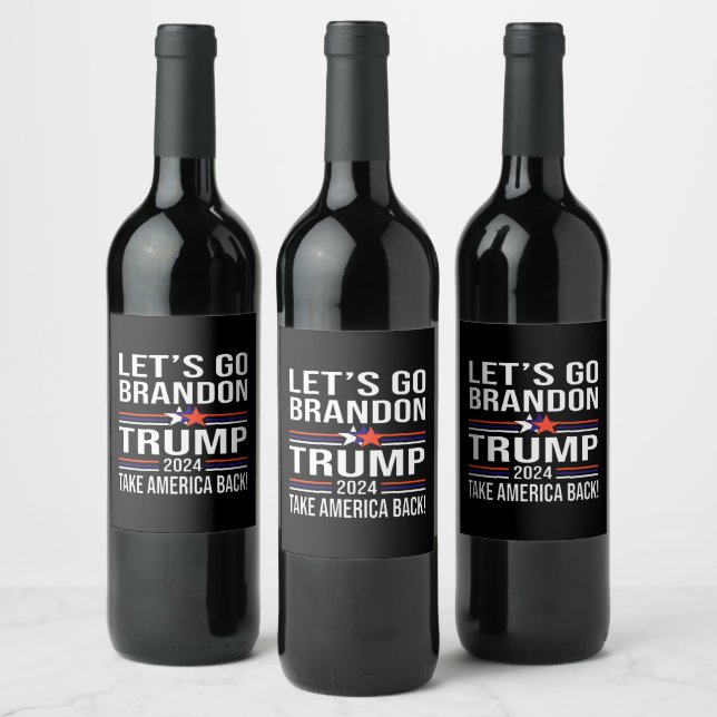 Let's Go Brandon Wine Label (Bottles)