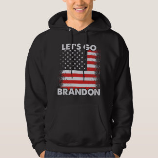 Let's Go Brandon with US Flag Black Hoodie