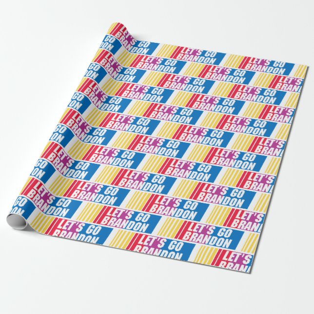 Let's Go Brandon Wrapping Paper (Unrolled)