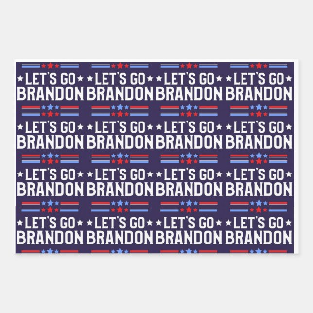 Lets Go Brandon Wrapping Paper (Front 3)