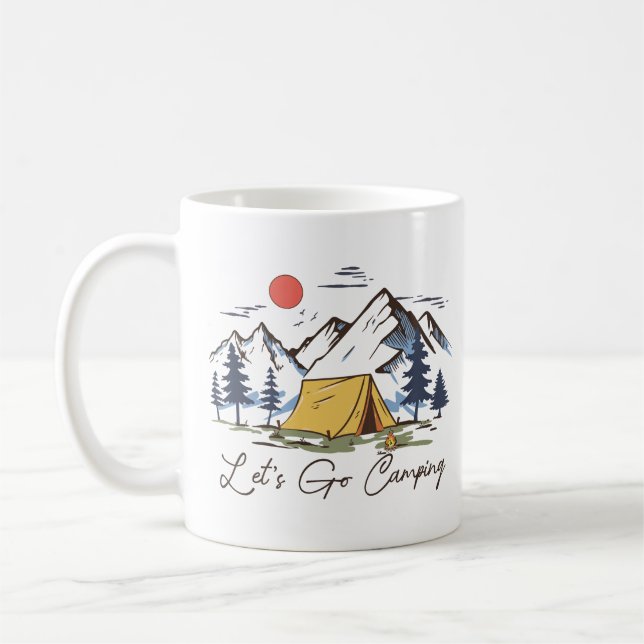 Let's Go Camping Coffee Mug (Left)