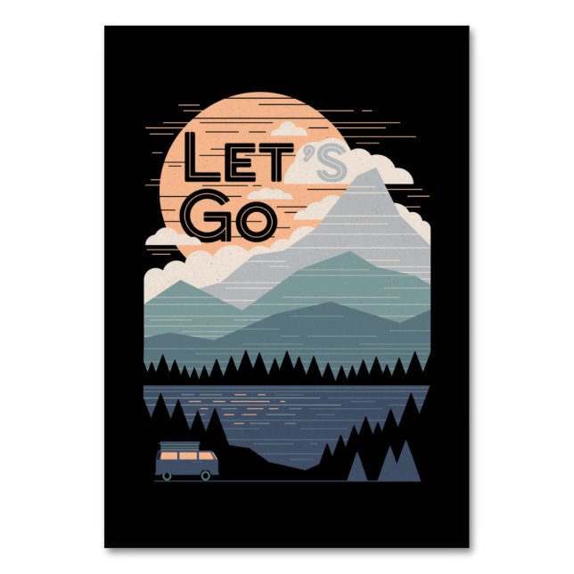 Let's Go Camping, Go Camp Table Number (Front)