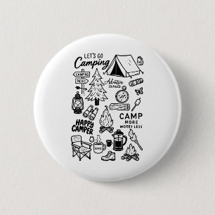 Lets Go Camping Nature Lover Campfire Adventure Aw 2 Inch Round Button