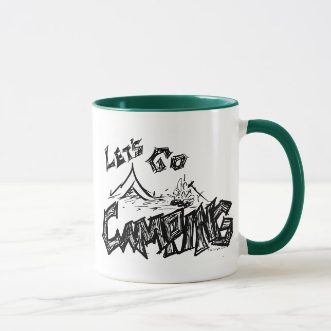 Let's Go Camping Outdoor Design Mug (Right)