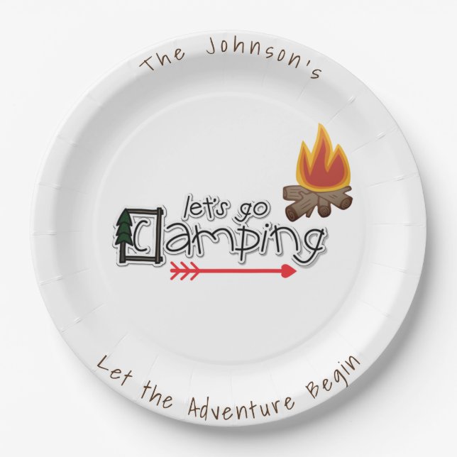Let's Go Camping, Personalized Camping Plates (Front)