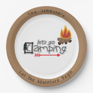Let's Go Camping, Personalized Camping Plates