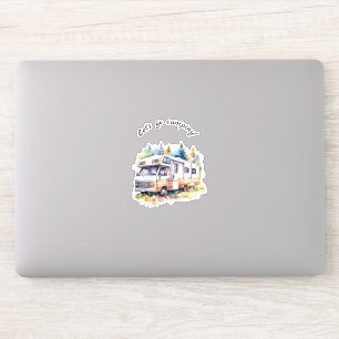 Let's Go Camping Retro Camper